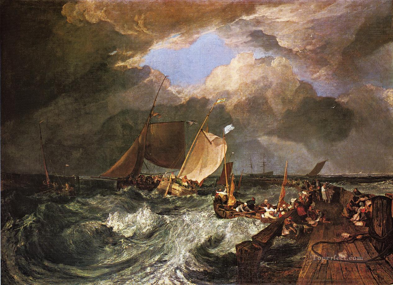 Calais Pier with French Poissards Romantic Turner Oil Paintings